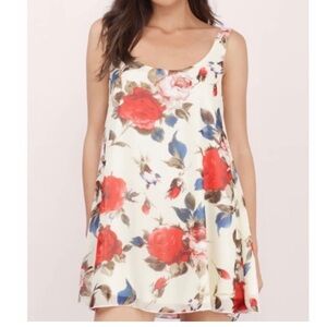 Tobi Weylie Shift Mini  Dress in Cream Floral NWT